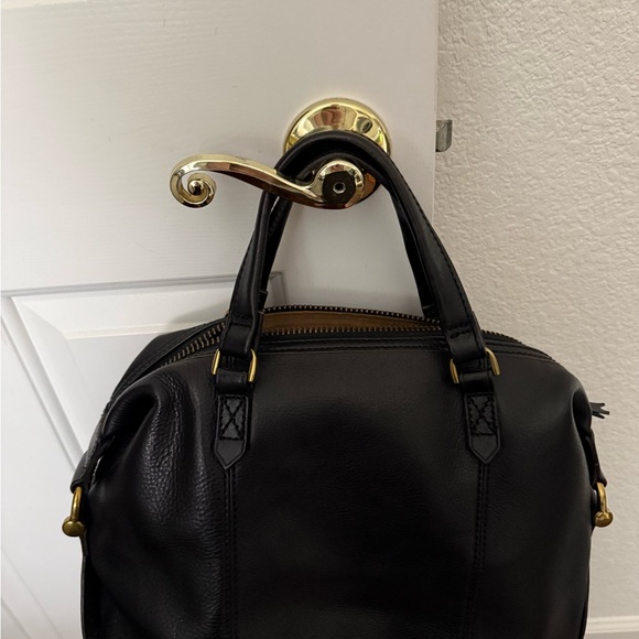 Madewell Glasgow Leather Black Satchel Bag - Picture 15 of 16